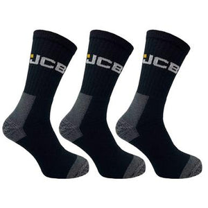 JCB Workwear Socks 3 Pairs Size 6-11