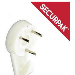 Hard Wall Picture Hook White 32mm Pack of 4