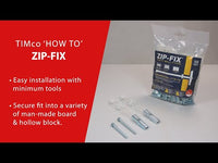 Zip-Fix Cavity Wall Fixings - Zinc M6
