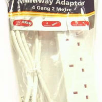 2m 4 Way Extension Lead