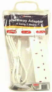 2m 4 Way Extension Lead