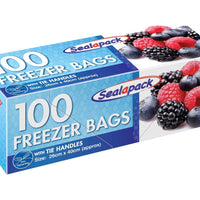 SealaPack 100 Large Freezer Bags-Tie Handle