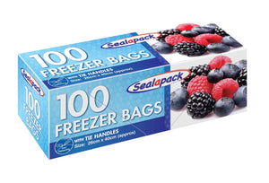 SealaPack 100 Large Freezer Bags-Tie Handle