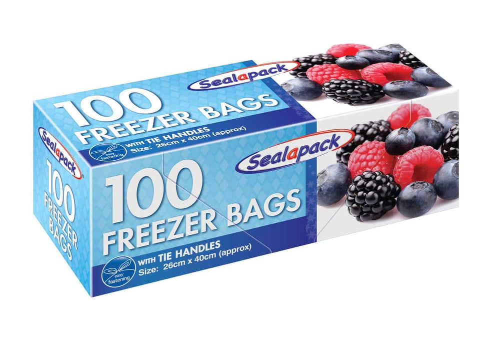 SealaPack 100 Large Freezer Bags-Tie Handle