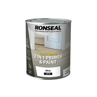 Ronseal Stays White 2in1 Primer and Paint Satin White