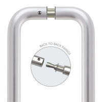 Pair of 19mm D Pull Handle 150mm c/w Back to Back Fixings