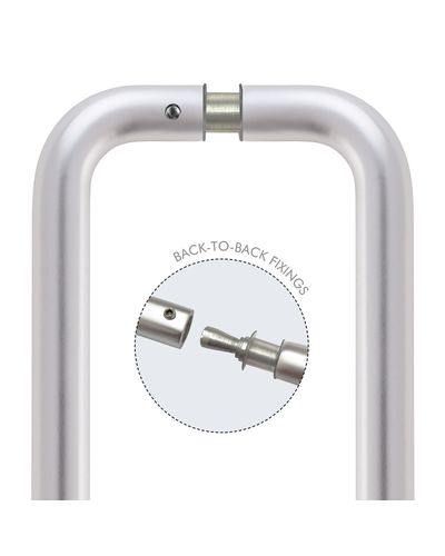 Pair of 19mm D Pull Handle 150mm c/w Back to Back Fixings